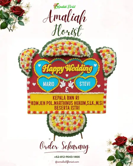 Papan Bunga Pernikahan Takari